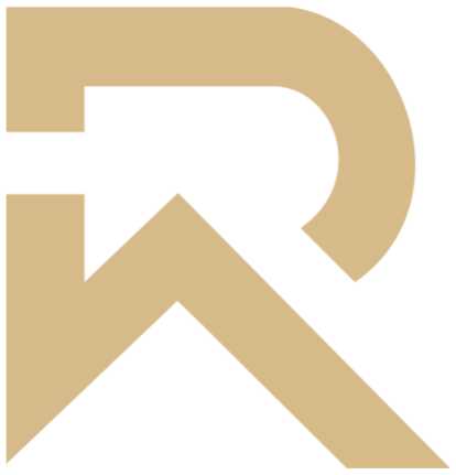 Revival Construction mark: an R over a rooftop, with a window whose panes form a cross