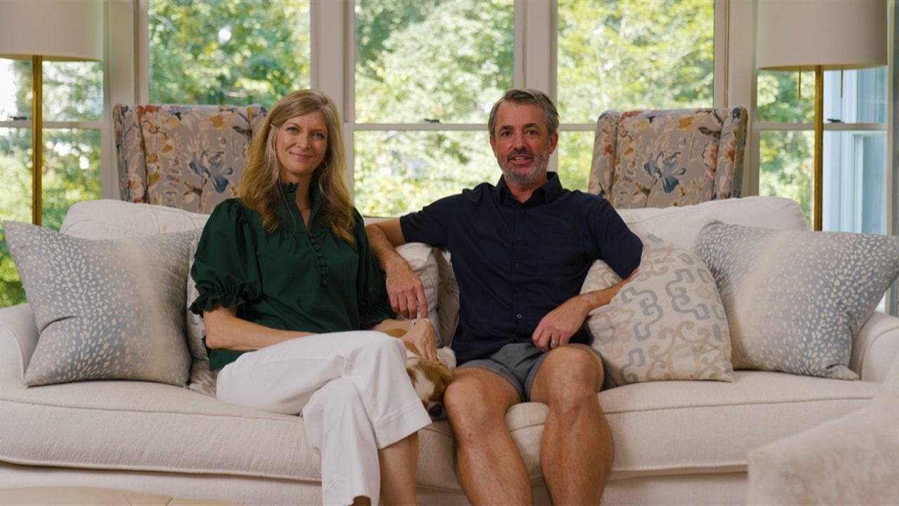 Jake and Jenna in their renovated Foxcroft home