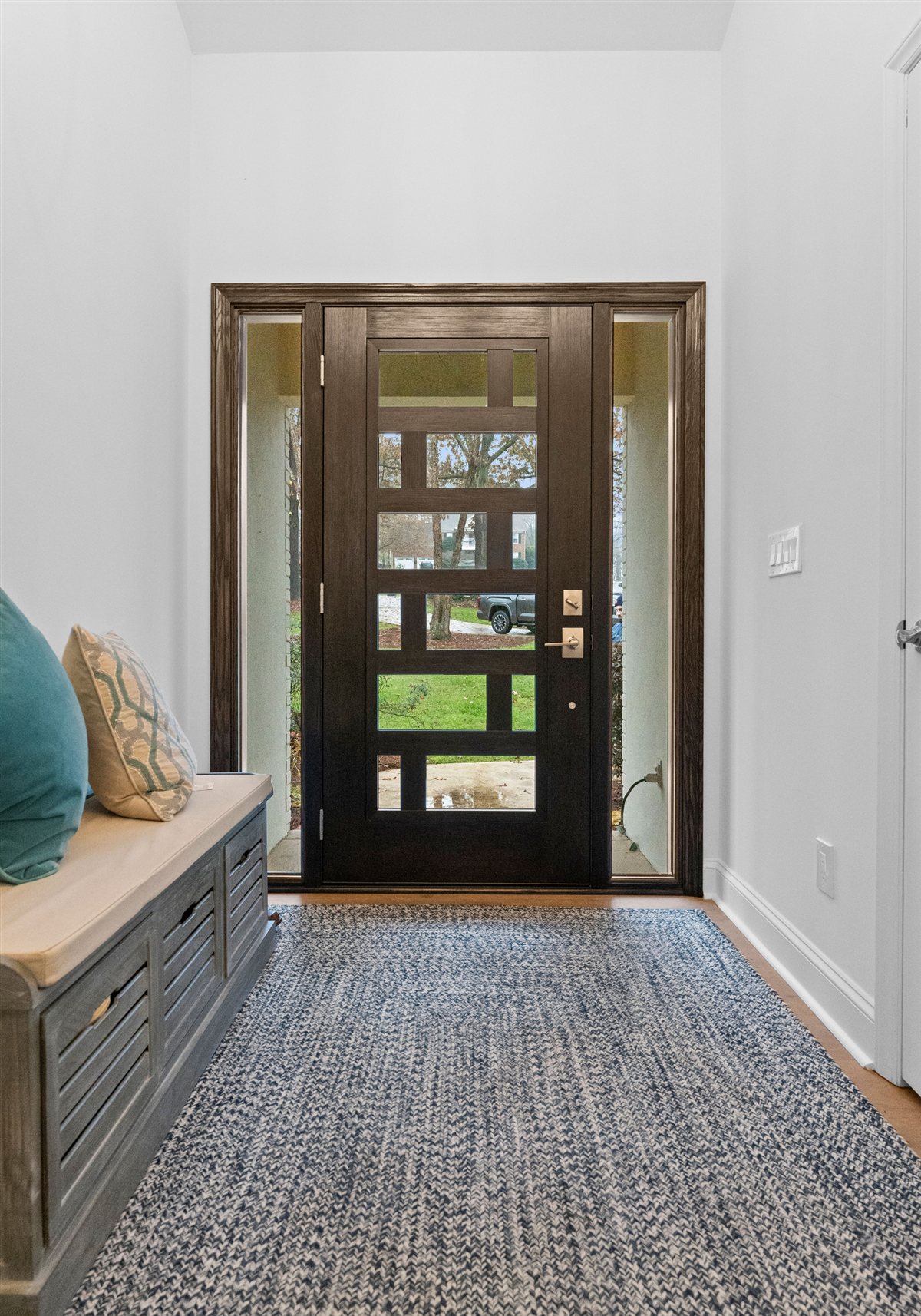 Foyer looking toward the front door, River Chase renovation