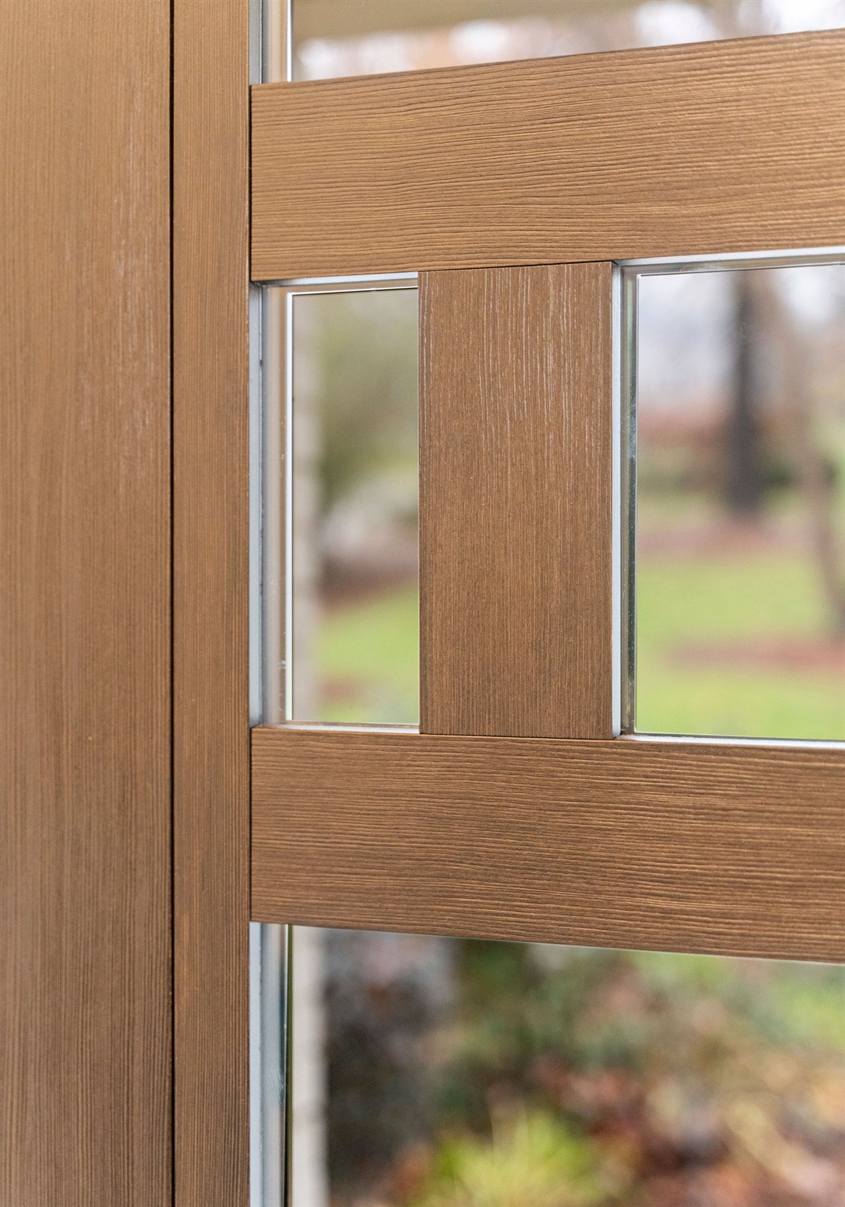 Front door glass panel detail, River Chase renovation