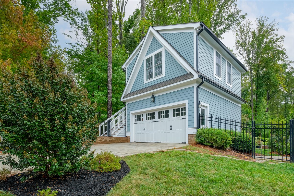 Garage and guest suite addition with an exterior stair, Davidson