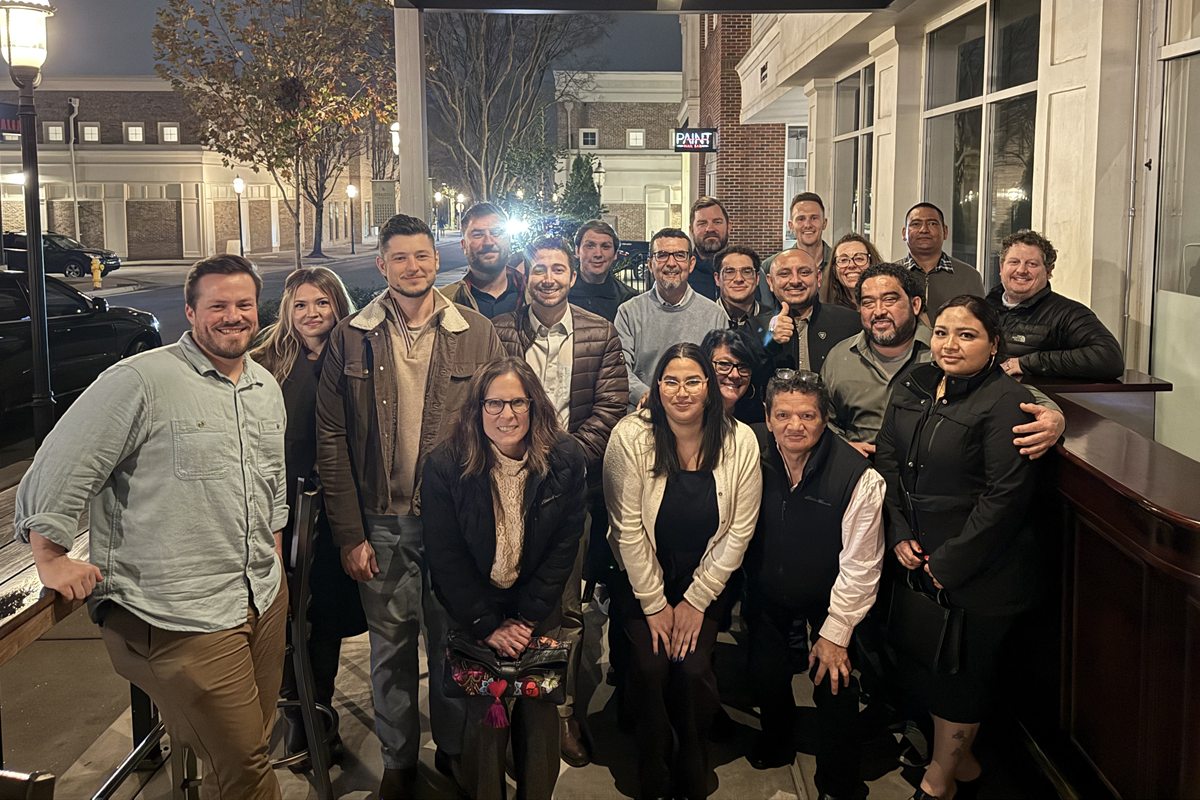 The Revival Construction team together at the annual Revival Christmas party